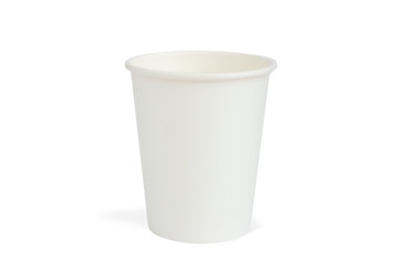 Witte koffiebeker, PLA coated 8oz / 240ml